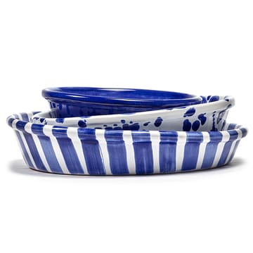 Table Nomade Salatschale L - Weiß-blau - Serax