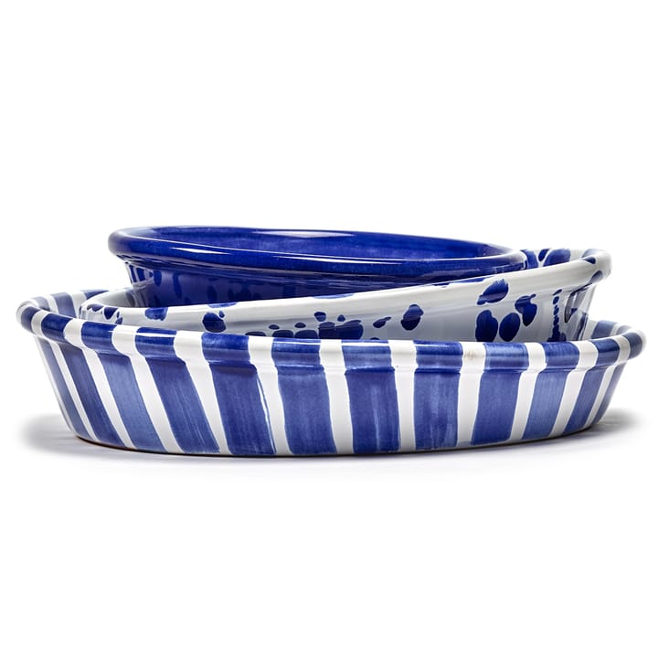 Table Nomade Salatschale L, Weiß-blau Serax
