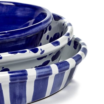 Table Nomade Salatschale L - Weiß-blau - Serax