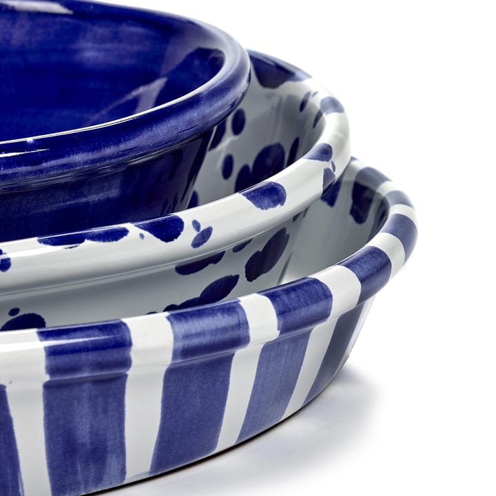 Table Nomade Salatschale S - Weiß-blau - Serax