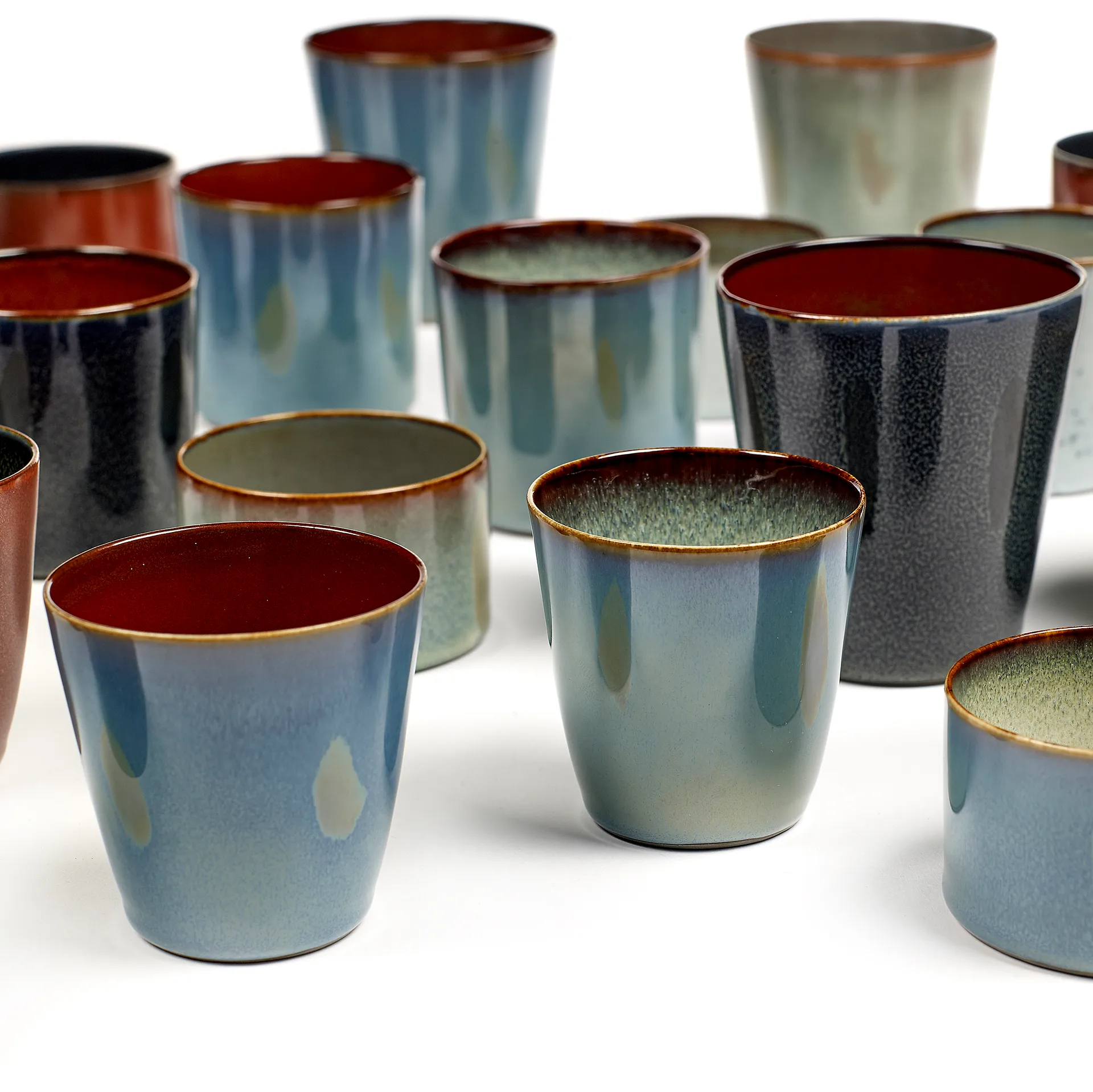 Terres de Rêves Becher M, Dark blue-rust Serax