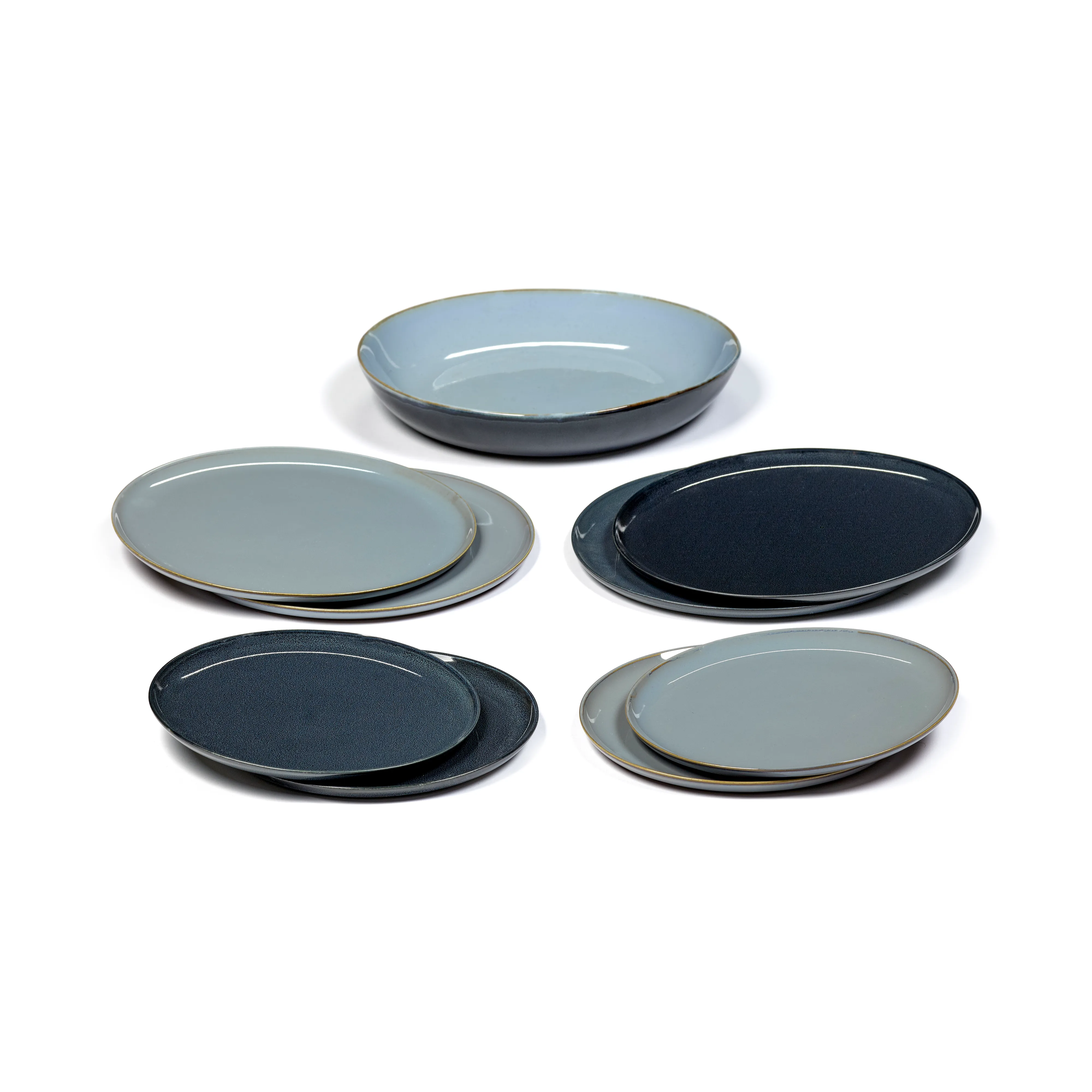 Serax Butterdose Mit Deckel 'Smokey Blue' – 14x8 Cm, Aus Der Kollektion Terres De Rêves