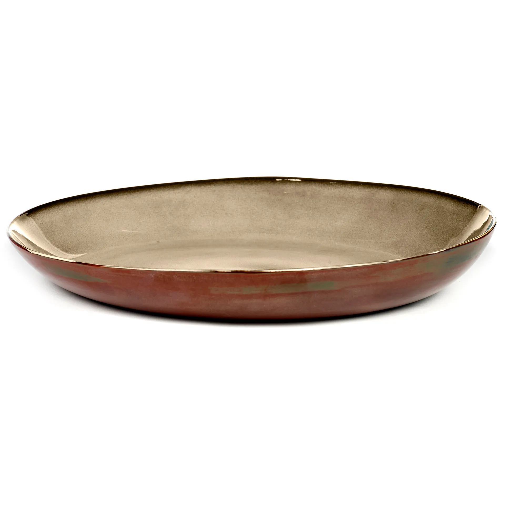 Terres de Rêves Servierteller 35,5cm, Misty grey-rust Serax