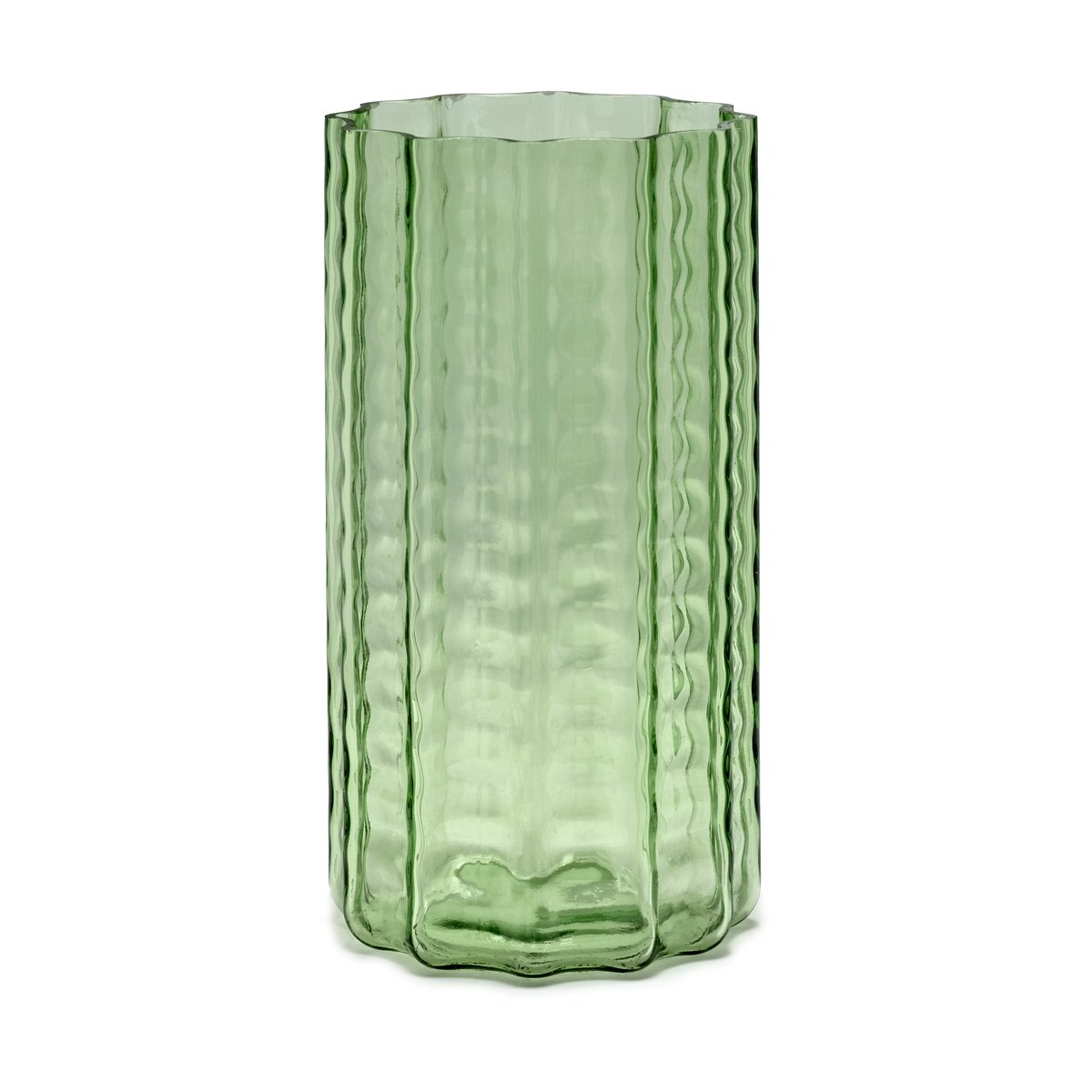 Serax Waves 02 Vase 28 cm Green-clear
