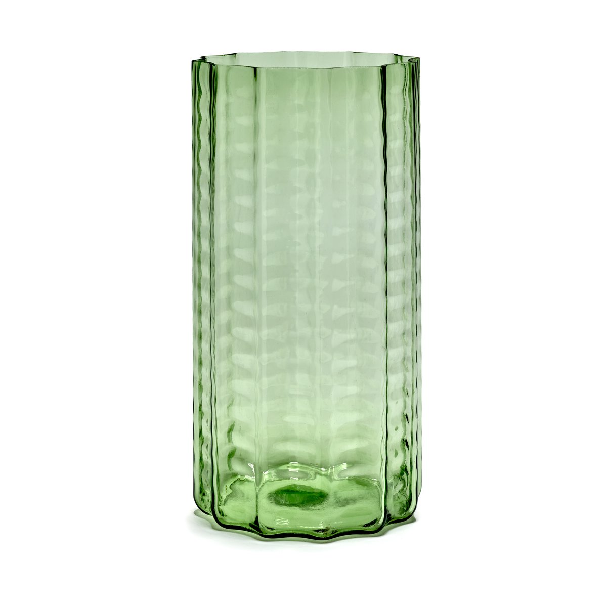 Serax Waves 03 Vase 35 cm Green-clear