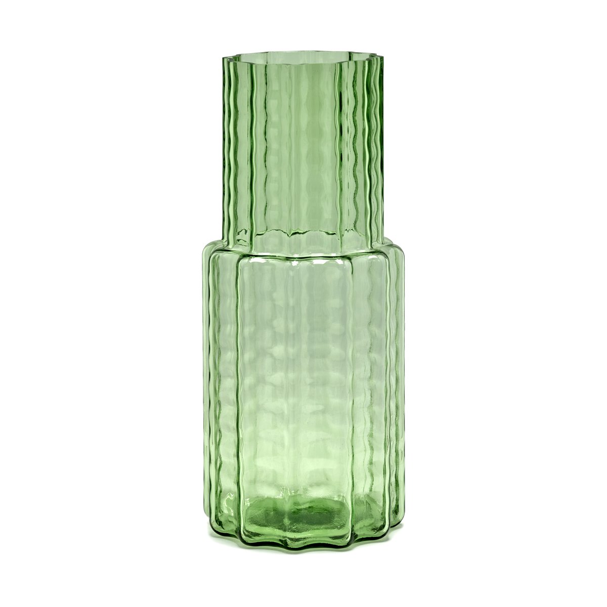 Serax Waves 05 Vase Ø16x35 cm Green-clear