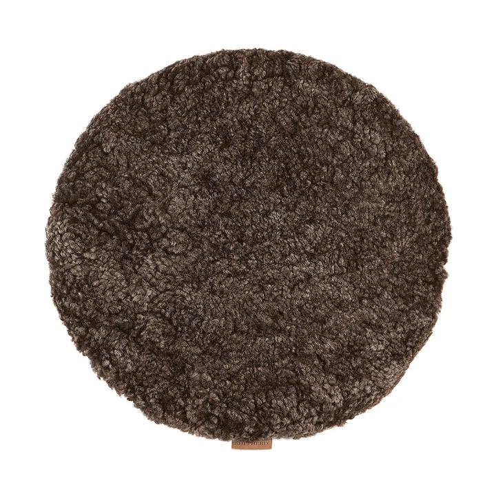 Jill Stuhlkissen gepolstert - Cappuccino (Braun), Ø36 cm - Shepherd of Sweden