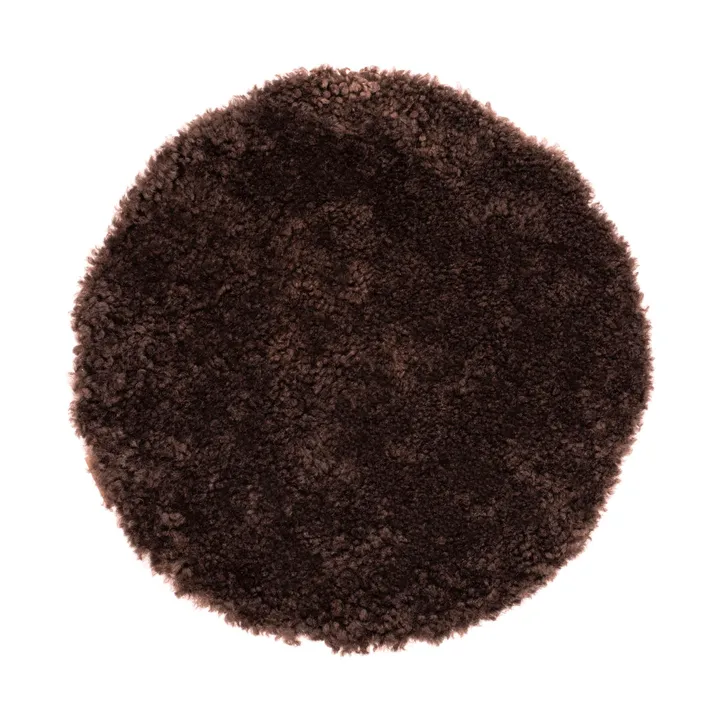 Jill Stuhlkissen gepolstert - Dunkelbraun (Braun), Ø36 cm - Shepherd of Sweden