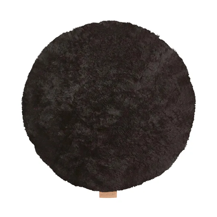 Jill Stuhlkissen gepolstert - Schwarz, Ø36 cm - Shepherd of Sweden