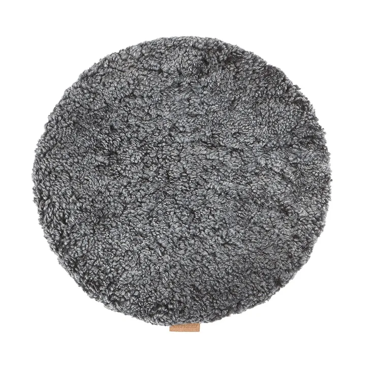 Jill Stuhlkissen gepolstert - Schwarzgraphit (Grau), Ø36 cm - Shepherd of Sweden