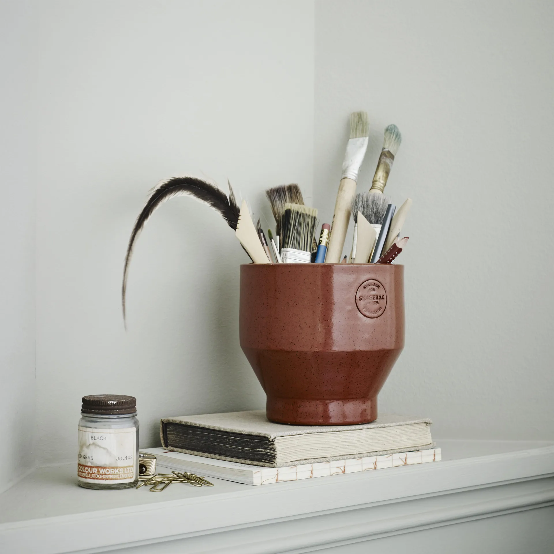 Edge Blumentopf (Indoor) Ø15 cm, Burned red Skagerak