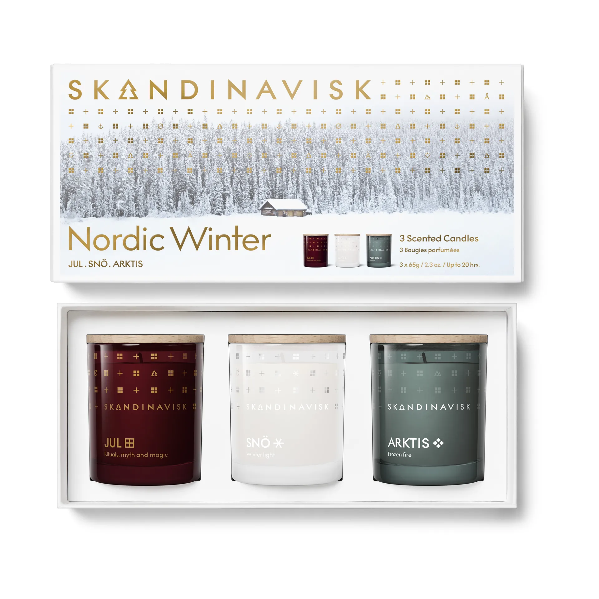 Nordic Winter Duftkerzen Geschenkset 3-teilig, 65 g Skandinavisk