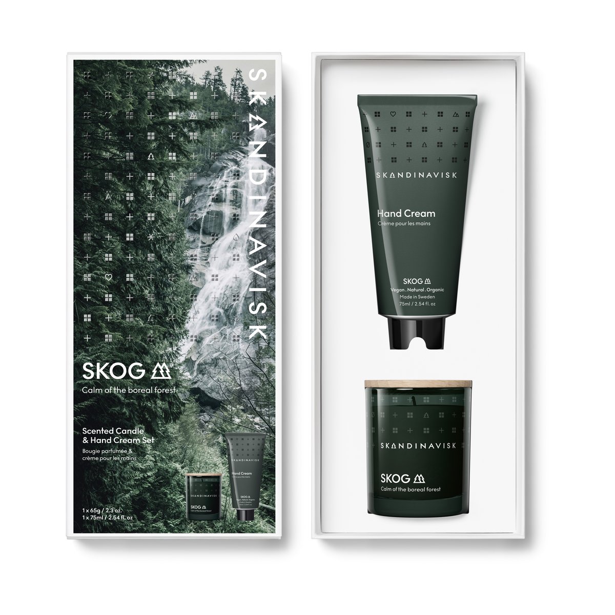 Skandinavisk SKOG Duftkerze & Handcreme 65 g + 75 ml
