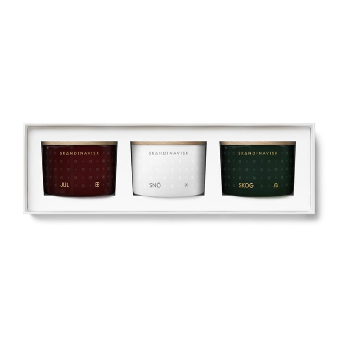 Winter Spirit mini Kerzen Geschenkset 3-teilig, 3 x 90 g Skandinavisk