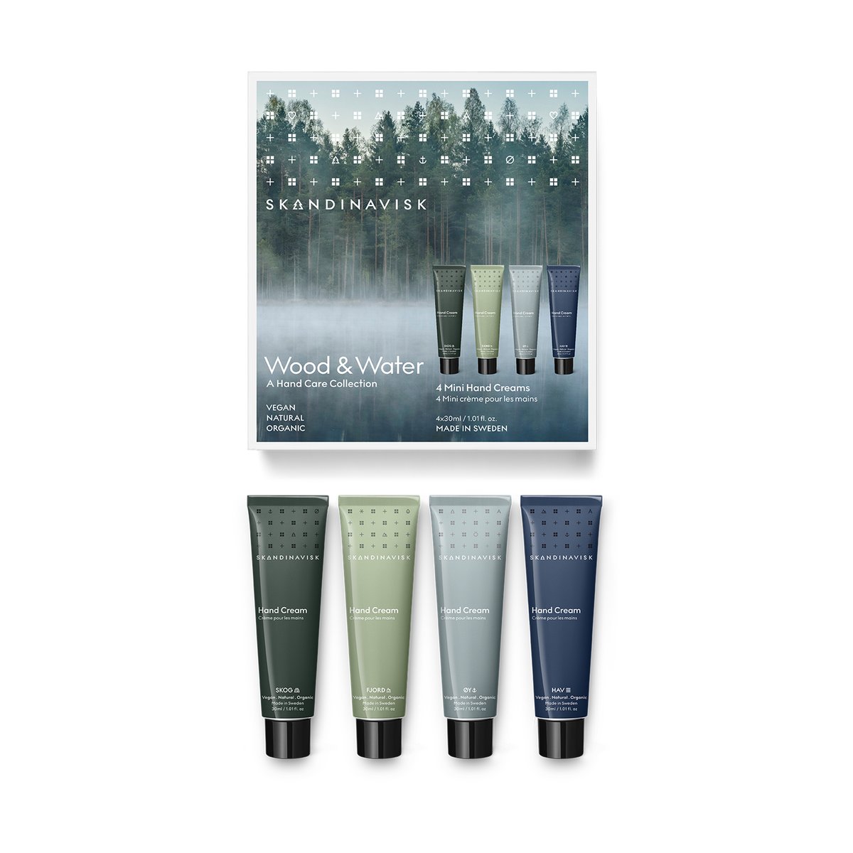 Skandinavisk Wood & Water Mini Handcreme 4 Teile 30 ml