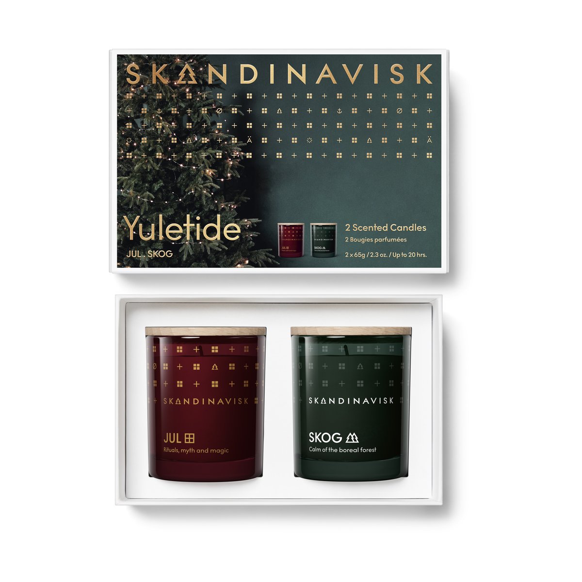 Skandinavisk Yuletide Duftkerzen Geschenkset 2 Teile 65 g
