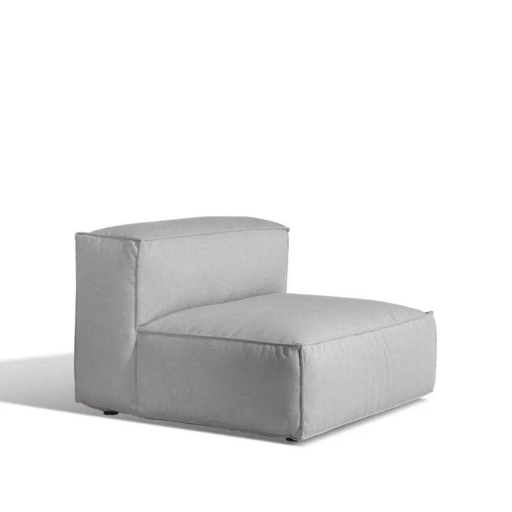 Asker Sofamodul, Sunbrella Sling light grey, Mittelteil large Skargaarden
