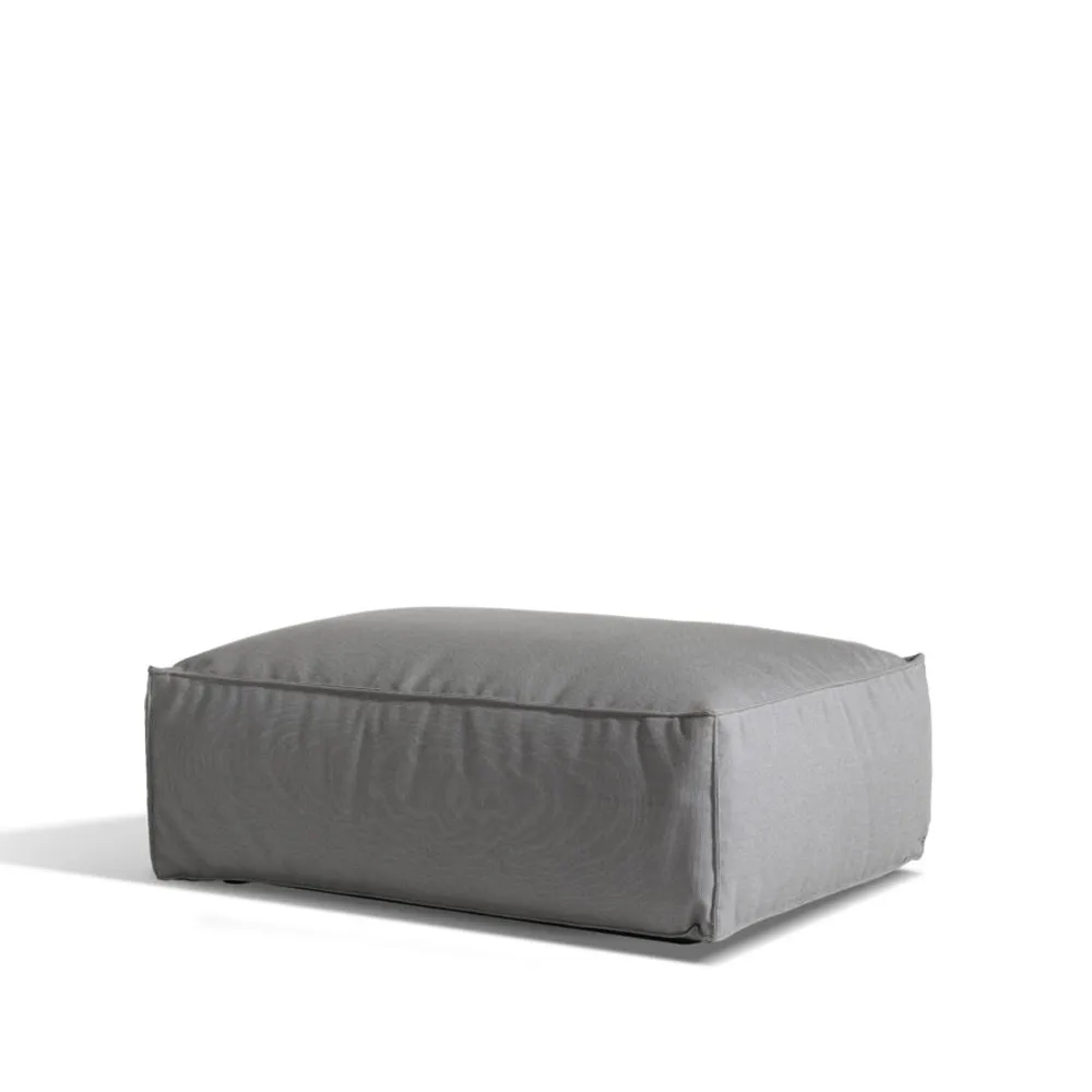 Asker Sofamodul, Sunbrella Sling taupe beige, Fußhocker Skargaarden