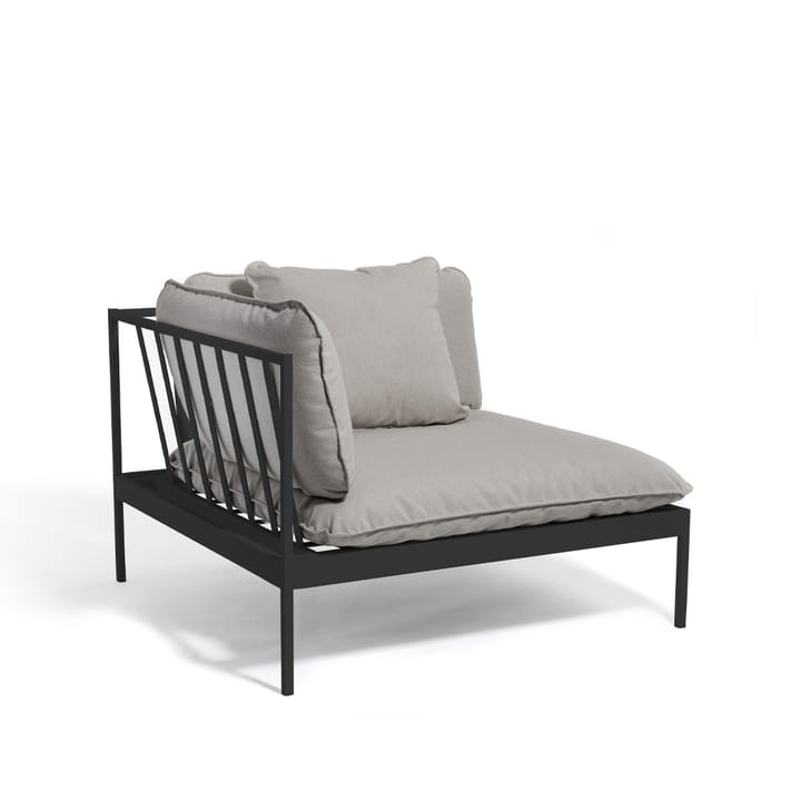 Bönan Modulsofa - Fiord 551 beige, Eckteil, Aluminiumrahmen dunkelgrau - Skargaarden