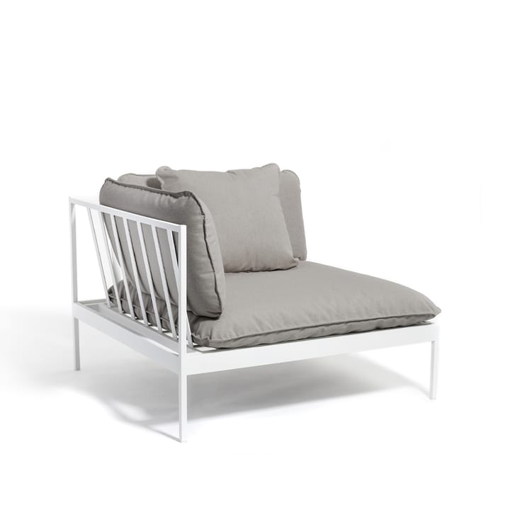 Bönan Modulsofa - Fiord 551 beige, Eckteil, Aluminiumrahmen hellgrau - Skargaarden