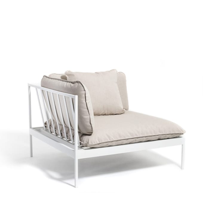 Bönan Modulsofa - Sunbrella Ashe light grey, Eckteil, hellgraues Aluminiumgestell - Skargaarden