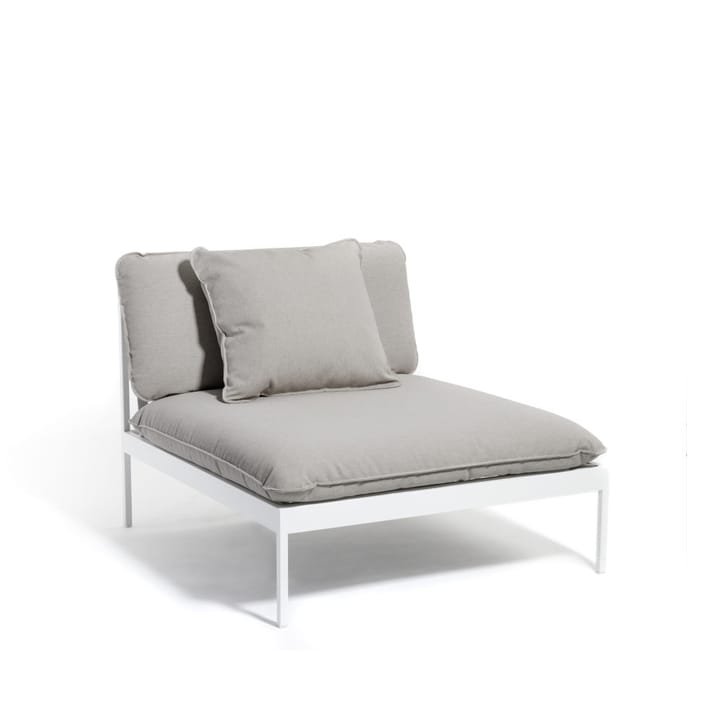 Bönan Modulsofa - Sunbrella Sling light grey, 1-Sitzer, hellgraues Aluminiumgestell - Skargaarden