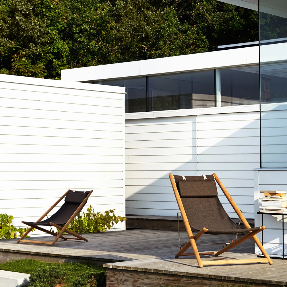 H55 Ruhesessel Teak, Agora Nautic black Skargaarden