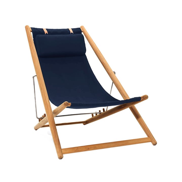 H55 Ruhesessel Teak - Agora Nautic navy blue - Skargaarden