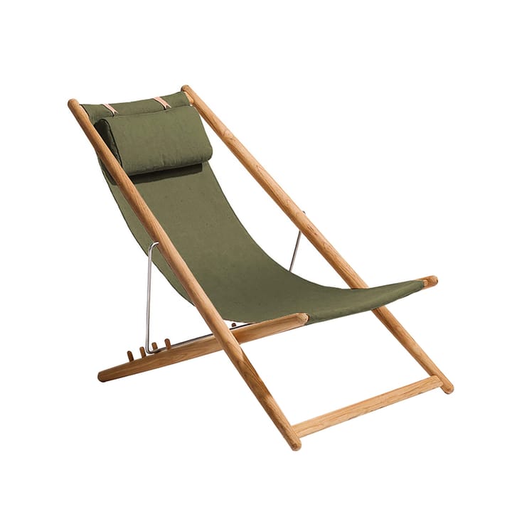 H55 Ruhesessel Teak - Sunbrella Heritage Leaf Green - Skargaarden