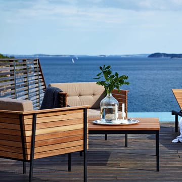 Häringe Lounge-Sessel - Sunbrella Natté Nature Grey-Teak-Schwarz - Skargaarden