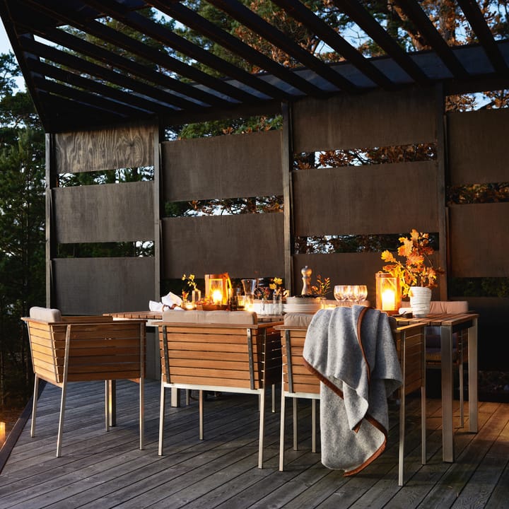Häringe Sessel, Sunbrella Natté Nature Grey-Teak-Schwarz Skargaarden