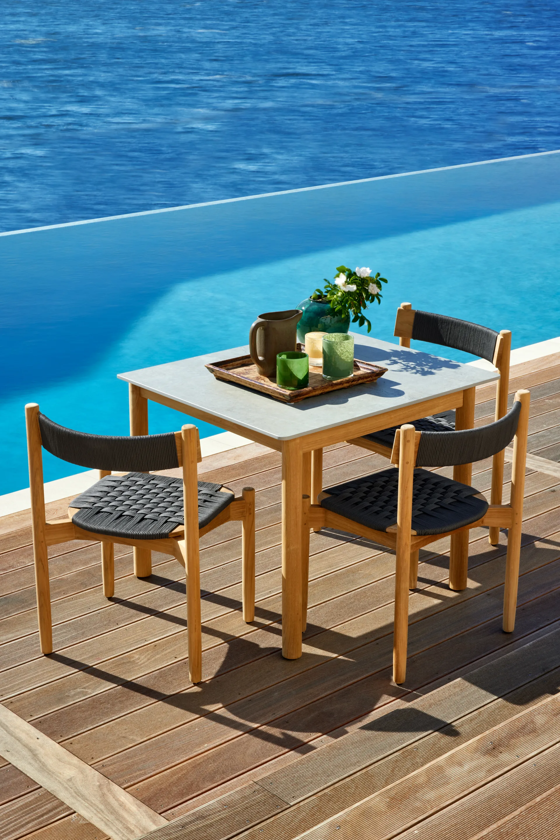 Koster Esstisch 98x95x74 cm Verbundplatte und Teak,  Skargaarden