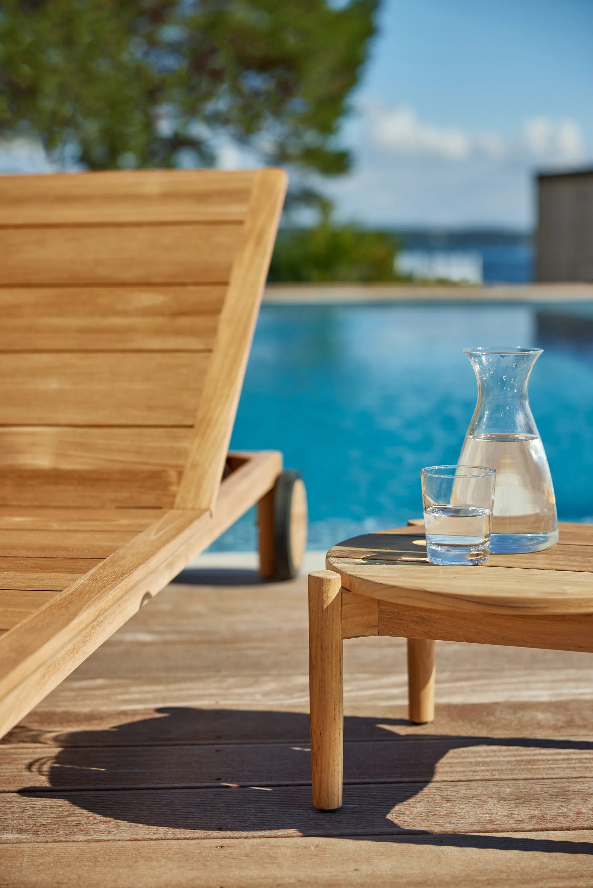 Koster Lounge-Tisch klein Ø42 cm, Teak Skargaarden