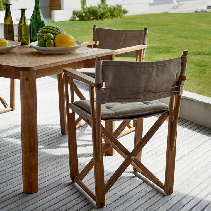 Kryss Dining Sessel - Agora Nautic black, teak - Skargaarden