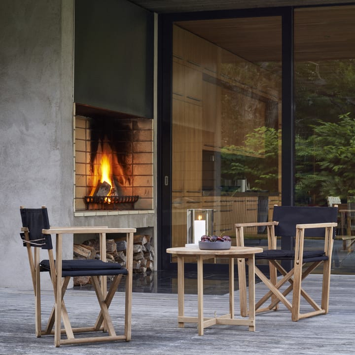 Kryss Dining Sessel, Sunbrella Heritage Papyrus beige, Teak Skargaarden
