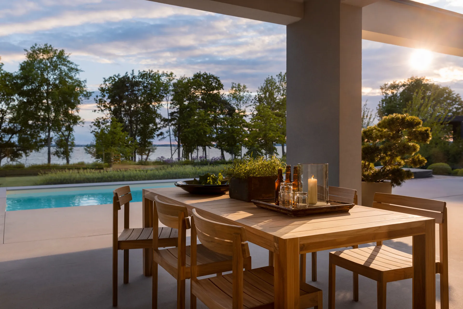 Laknäs Esstisch 210x90 cm, Teak Skargaarden