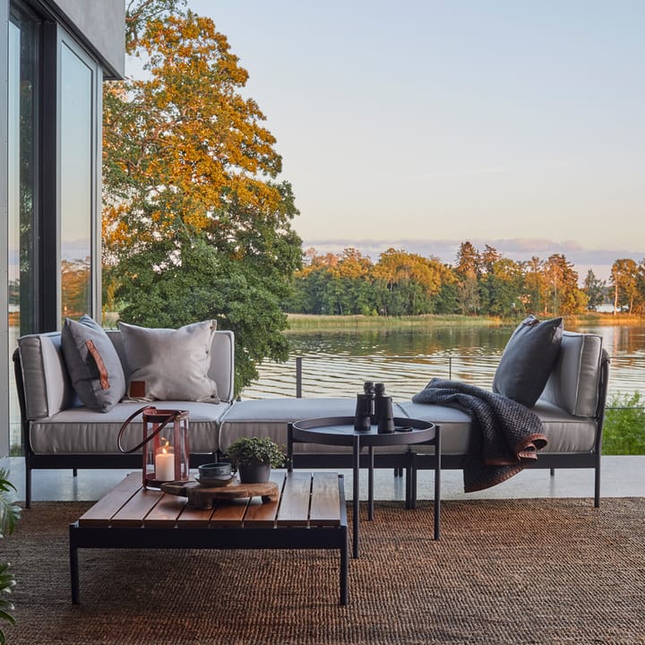 Lidö Couchtisch - Teak, dunkelgrauer Aluminiumrahmen - Skargaarden