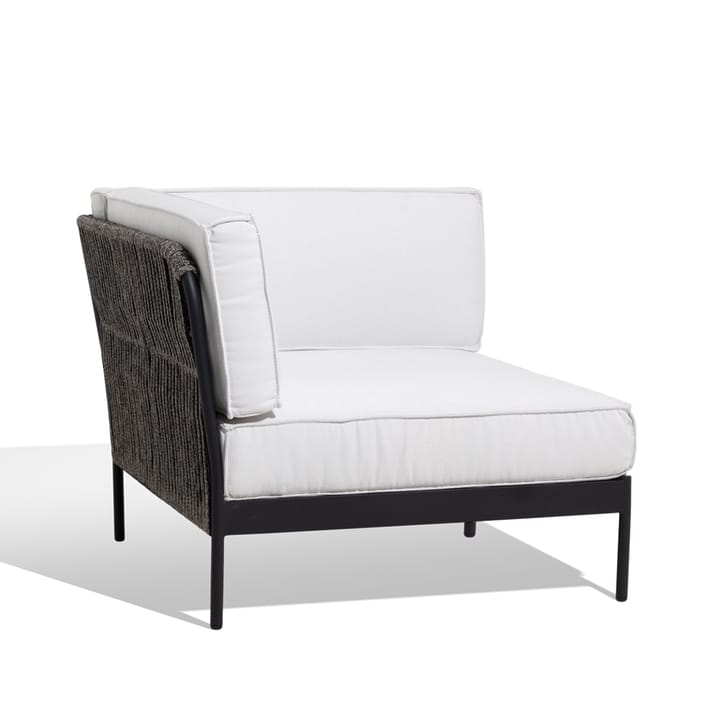 Lidö Modulsofa - Sunbrella Deave silver grey, Eckteil, dunkelgrauer Aluminiumrahmen - Skargaarden