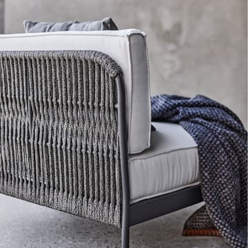 Lidö Modulsofa - Sunbrella Deave silver grey, Eckteil, dunkelgrauer Aluminiumrahmen - Skargaarden