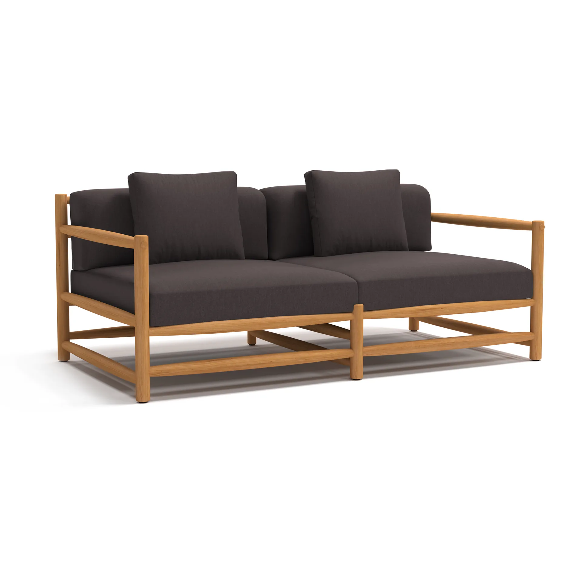 Saltholm Sofa Teak-Kissen graubraun Skargaarden