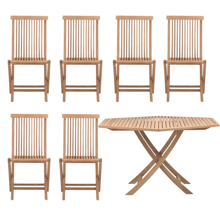 Viken Gartengarnitur - 1 Tisch und 6 Stühle - Teak - Skargaarden