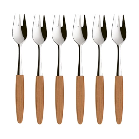 Skaugum Dessertgabel 6er Pack Ecco Teak - undefined - Skaugum of Norway