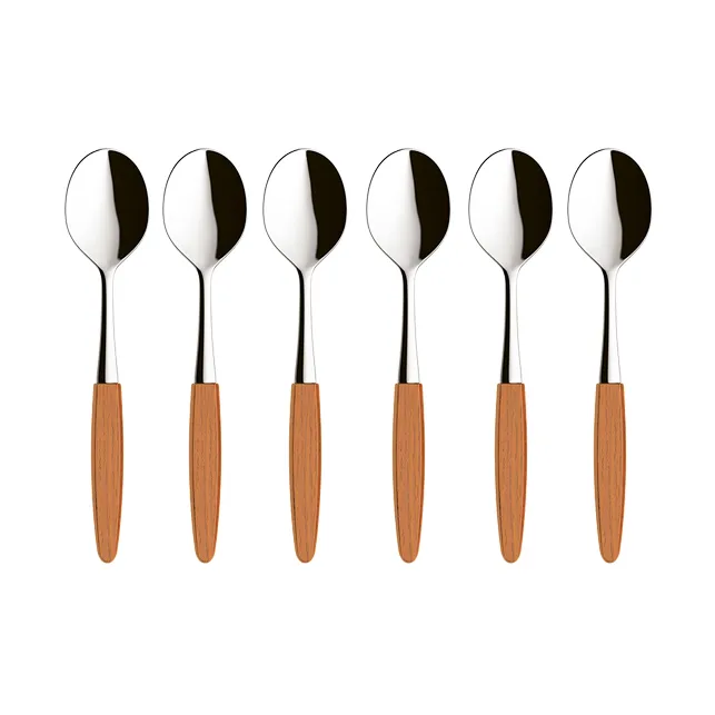 Skaugum Dessertlöffel 6er Pack Ecco Teak - Skaugum of Norway