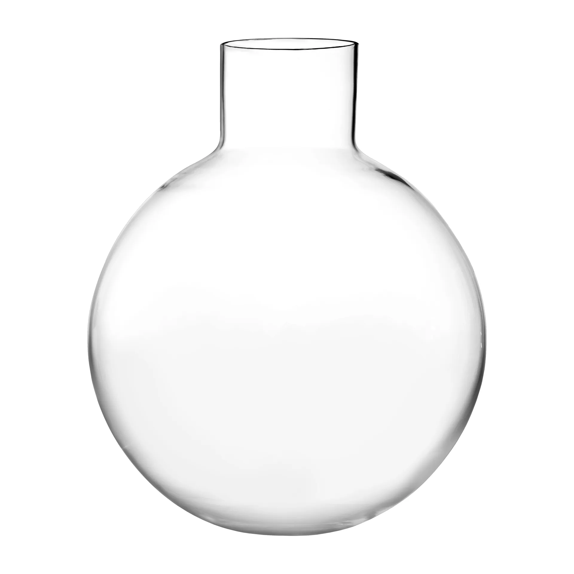 Pallo Vase, Klar 31cm Skrufs Glasbruk