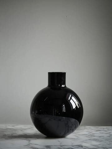 Pallo Vase - Schwarz 31cm - Skrufs Glasbruk