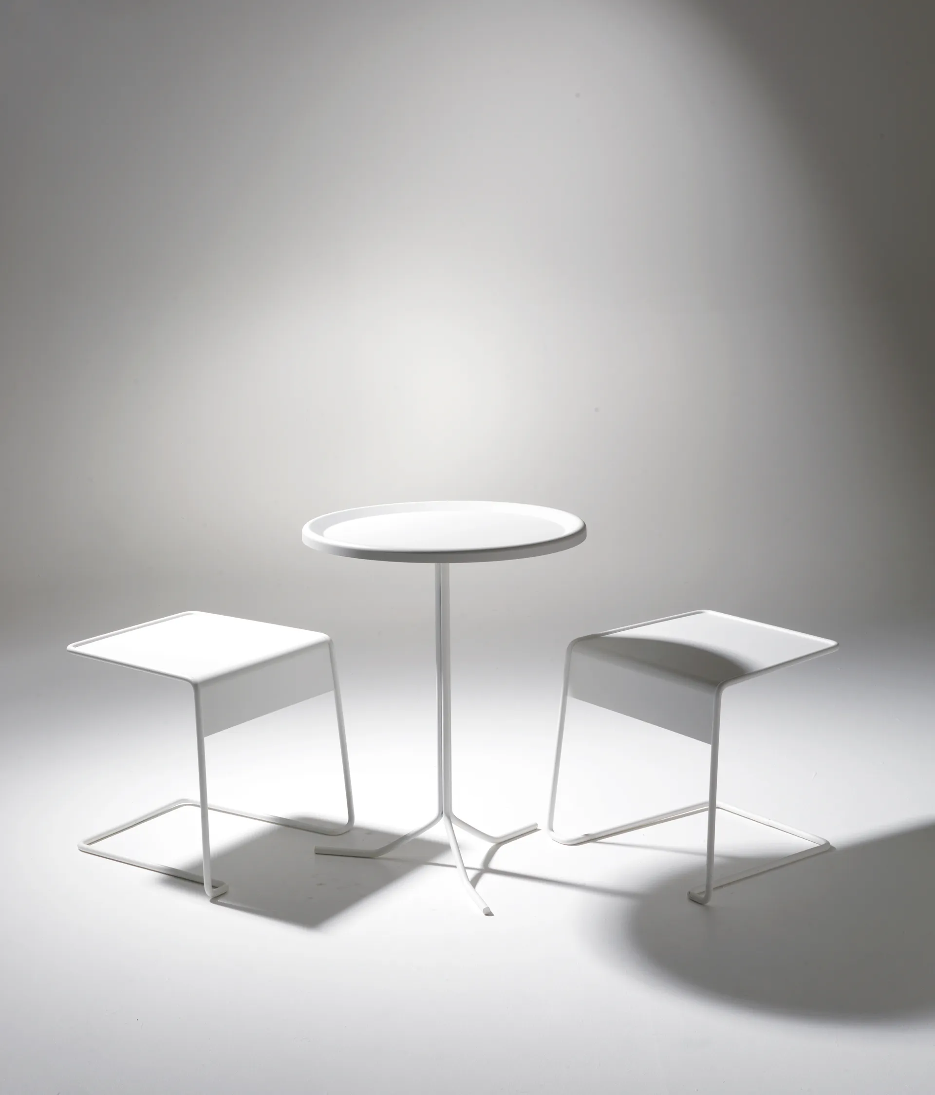 Bong Beistelltisch Ø40x72 cm, Weiß SMD Design