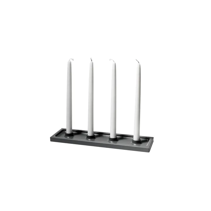 Crater Adventsleuchter - Grau, 4 Lichter - SMD Design