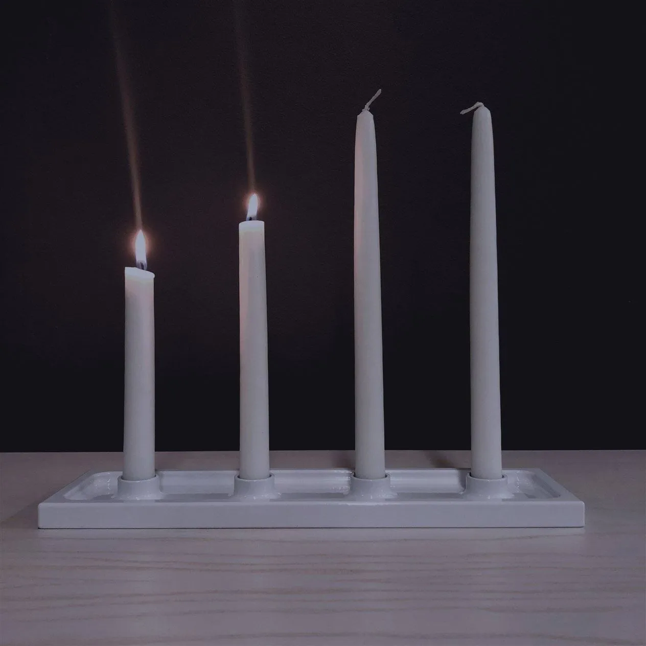 Crater Adventsleuchter, Weiß, 4 Lichter SMD Design