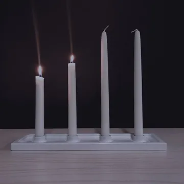 Crater Adventsleuchter - Weiß, 4 Lichter - SMD Design