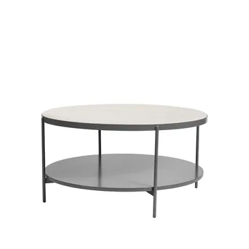 Lene Couchtisch - Grau, Eschenfurnier weiß pigmentiert - SMD Design